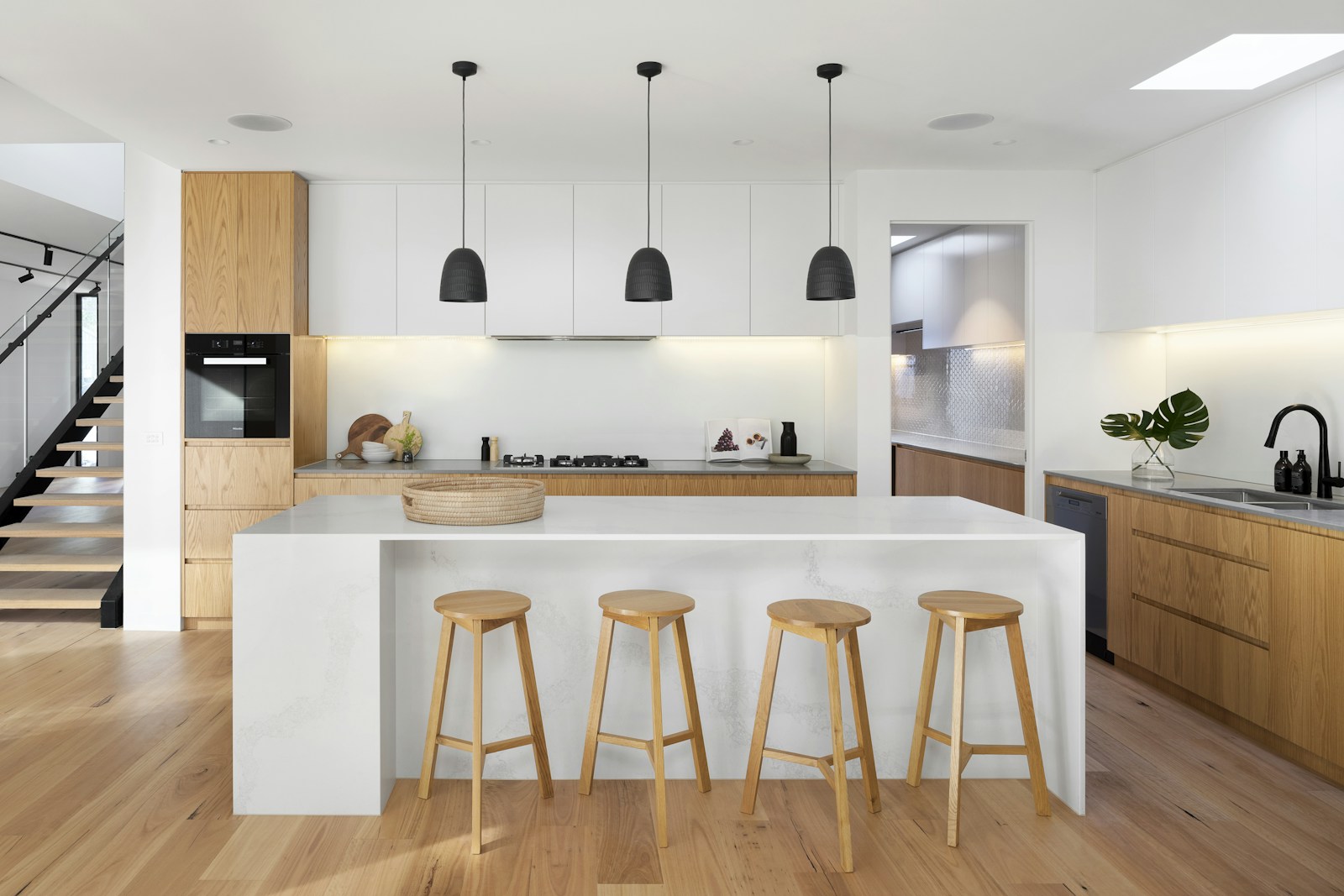 Modern Designer Apartment with Marble Island Bloom Towers Modern Studio Apartment JVC